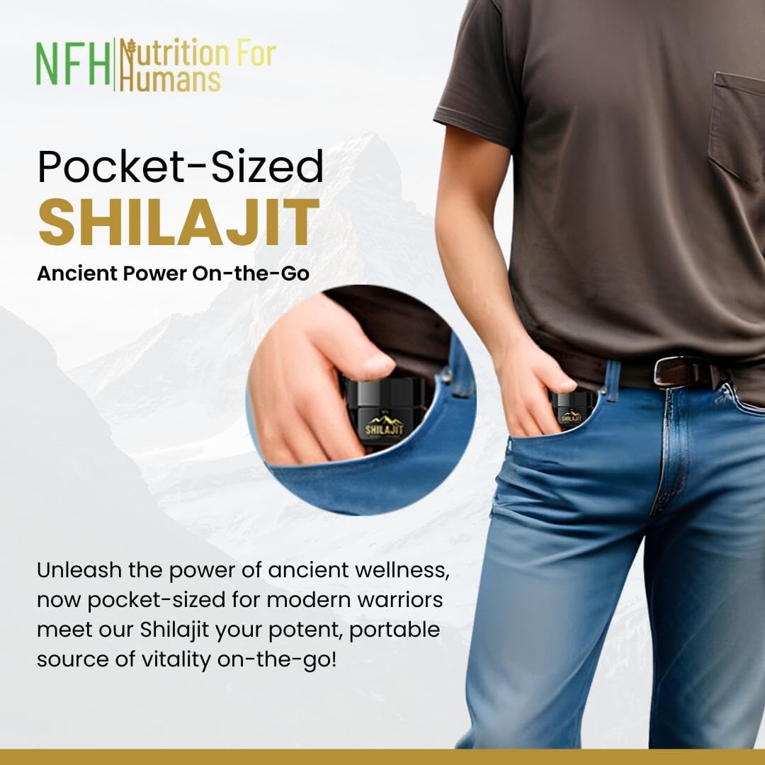 NFH Pure Himalayan Shilajit Organic Resin Supplement | Boosts Vitality & Immunity | Gold Grade with Fulvic Acid & 85+ Trace Minerals | 5g