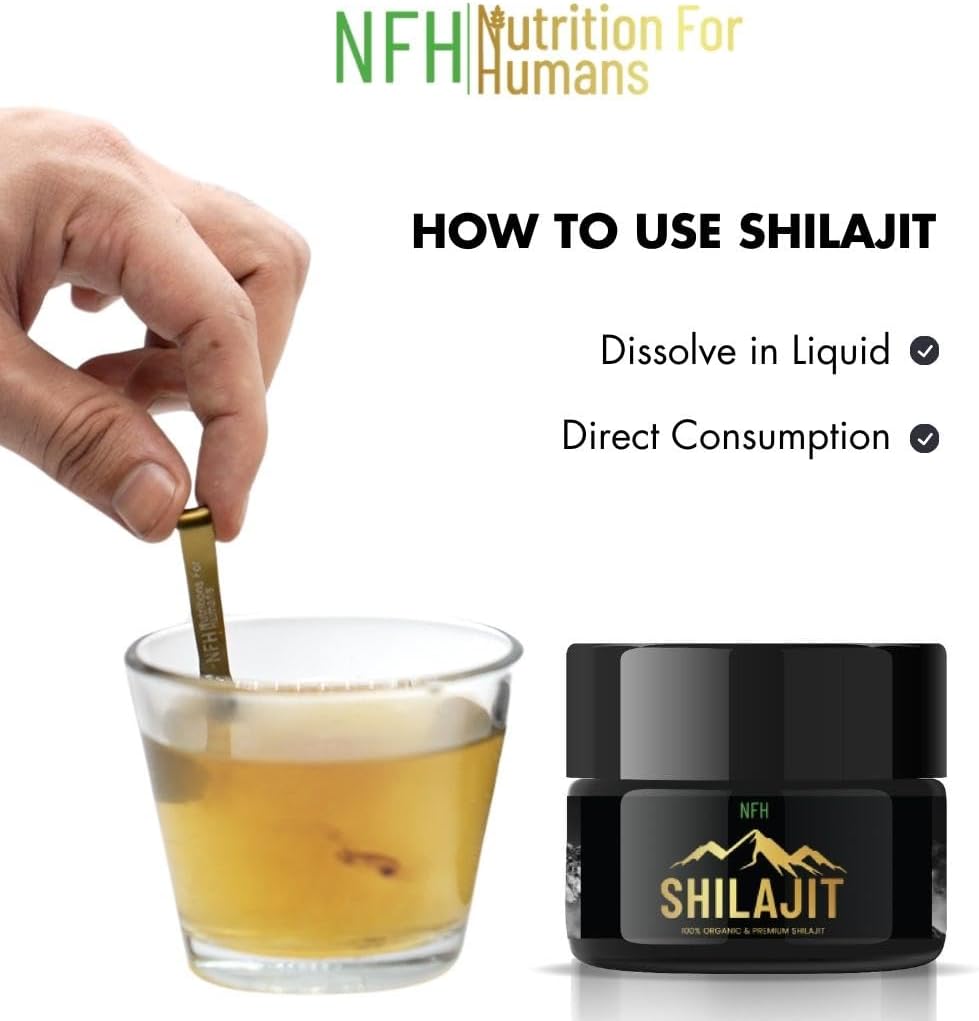 NFH Pure Himalayan Shilajit Organic Resin Supplement | Boosts Vitality & Immunity | Gold Grade with Fulvic Acid & 85+ Trace Minerals | 5g