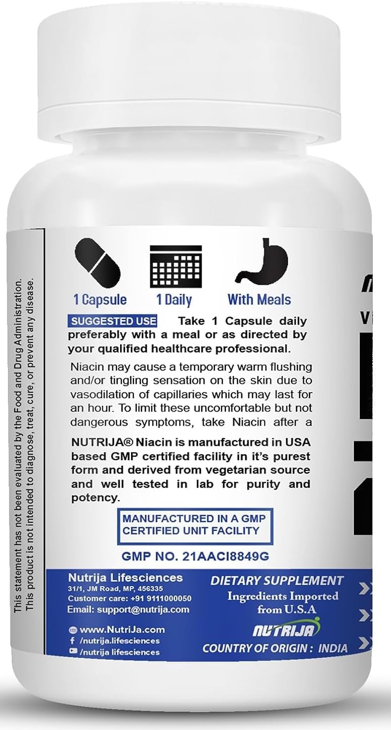 Niacin 250mg Vitamin B-3 Supplement - 60 Capsules