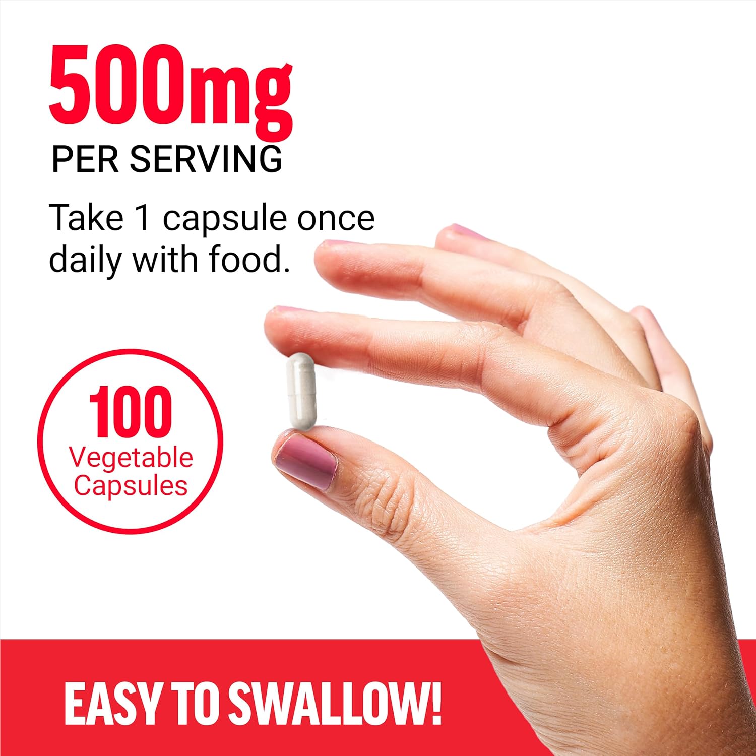 Niacin 500mg Heart-Health Supplement for Cellular Energy & Cardiovascular Health, Vegan Capsules