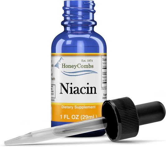 Niacin Drops 80mg - Liquid Vitamin B3 Supplement - Alcohol-Free, Non-GMO - 1oz