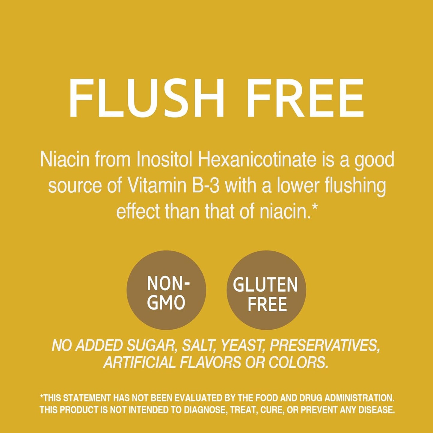 Niacin Flush Free Supplement 500mg - 110 Capsules by 21st Century HealthCare
