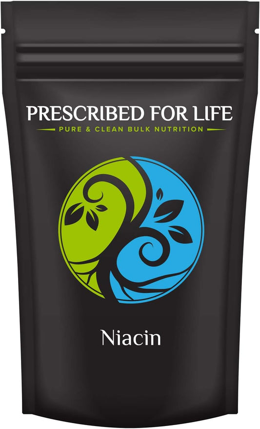 Niacin Powder 1kg - Skin Health & Digestive Support - Vegan, Gluten Free, Non GMO - Nicotinic Acid Powder