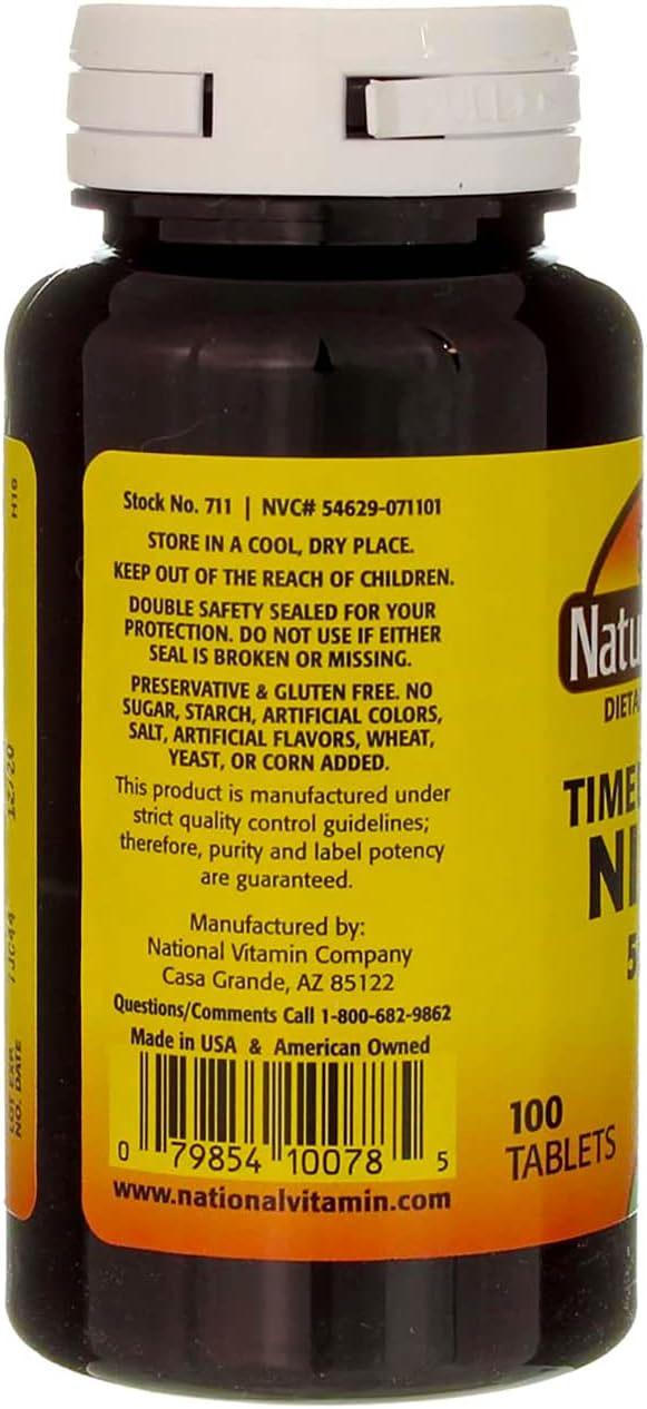 Niacin Timed Release 500 mg 100 Tablets by Nature's Blend