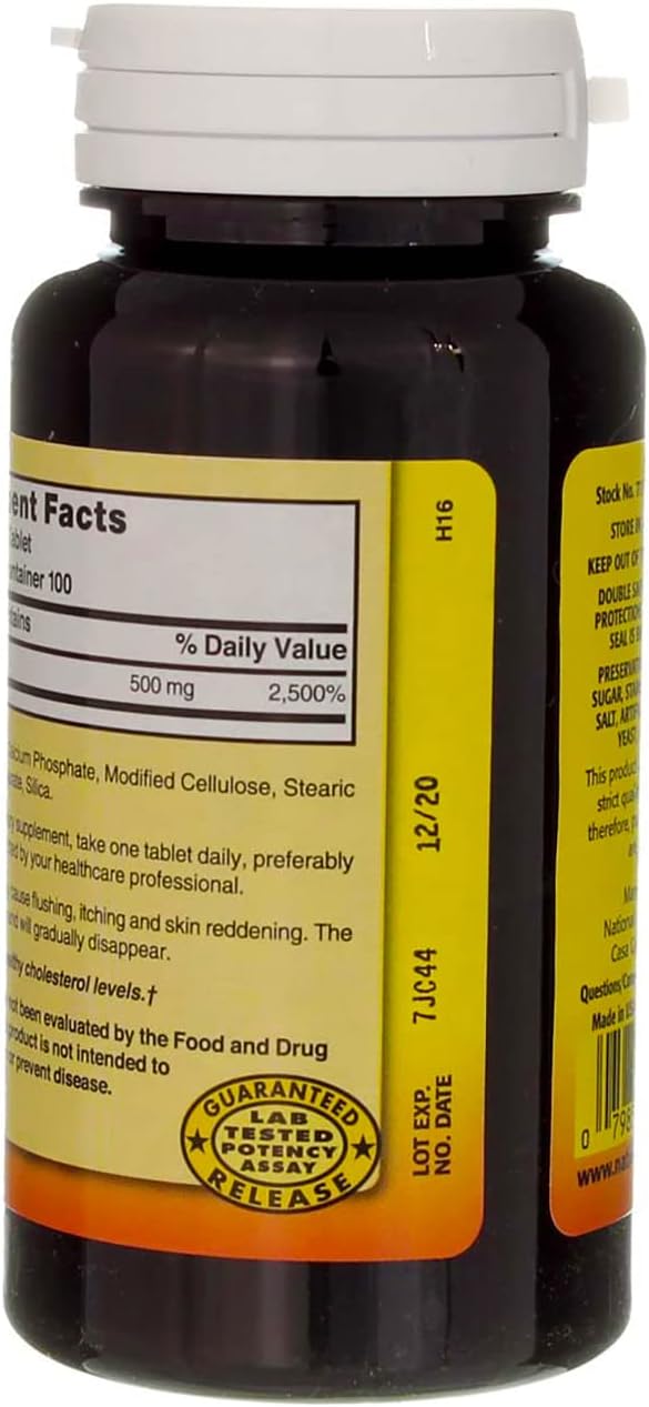 Niacin Timed Release 500 mg 100 Tablets by Nature's Blend