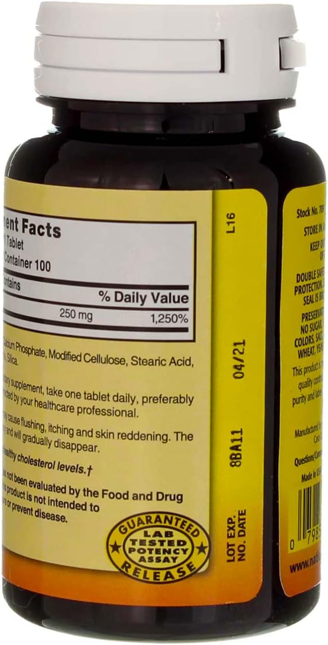 Niacin Timed Release Tablets 250 mg - 100 Count by Nature's Blend