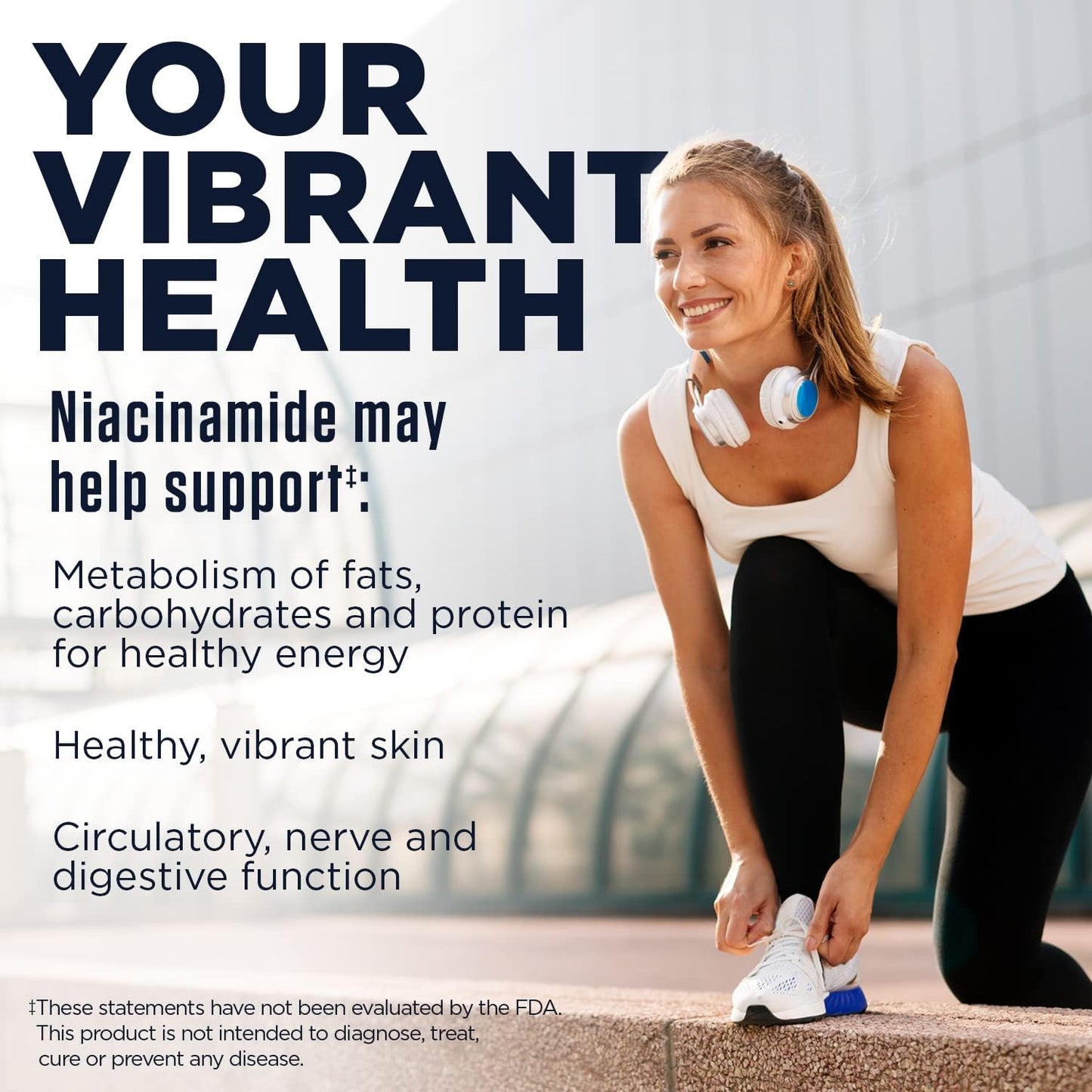 Niacinamide 250mg Tablets for Skin, Energy, Nerves & Circulation - Vegan Supplement with Enhanced Absorption - 100 Tablets, 100 Servings