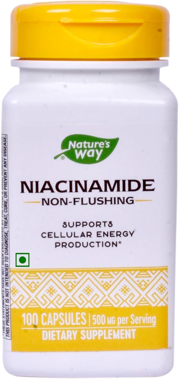 Niacinamide 500mg Capsules - Pack of 100 (2-Pack) by Nature's Way