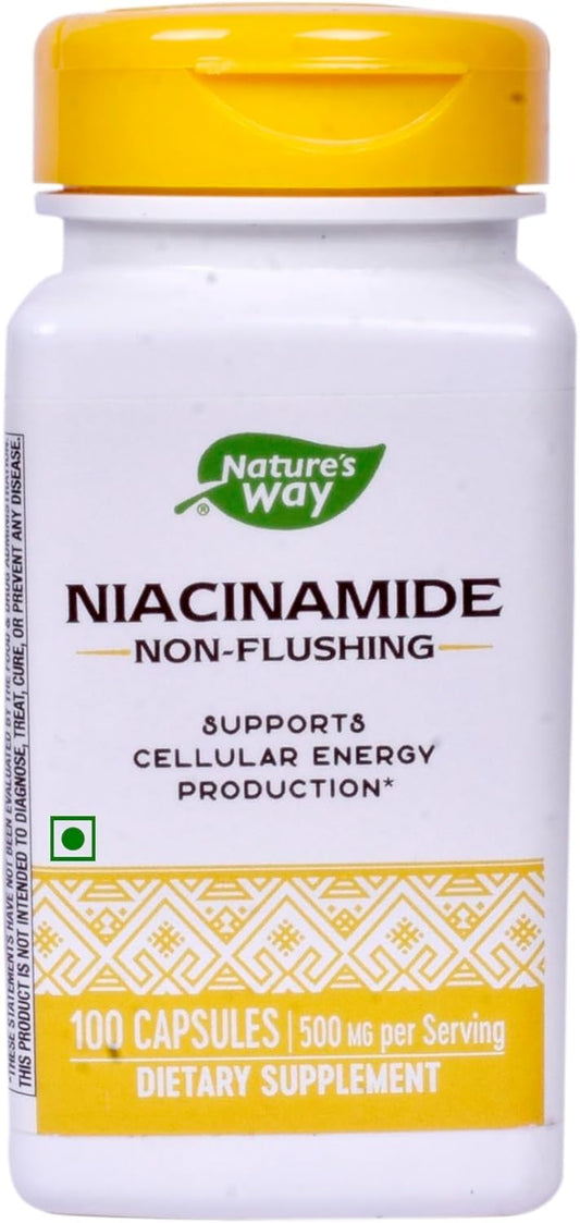 Niacinamide 500mg Capsules - Pack of 100 (2-Pack) by Nature's Way