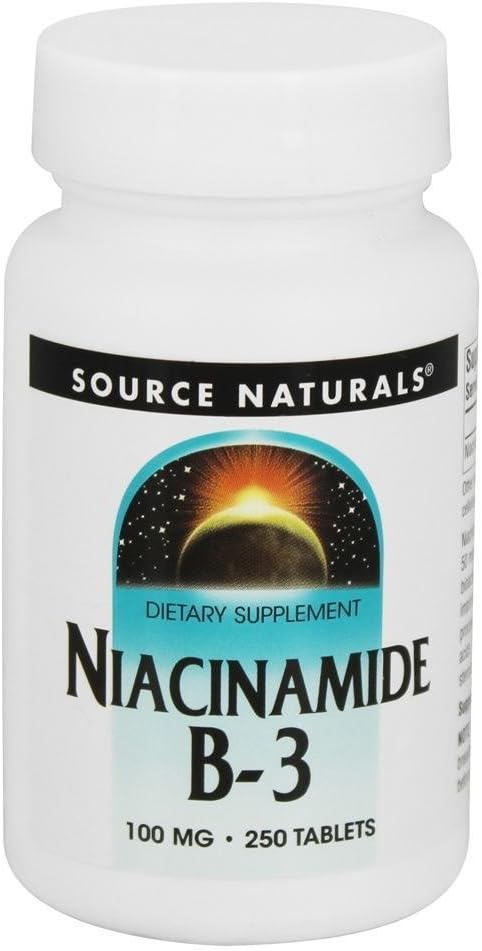 Niacinamide B-3 100mg for Metabolic Support - 250 Tablets by Source Naturals