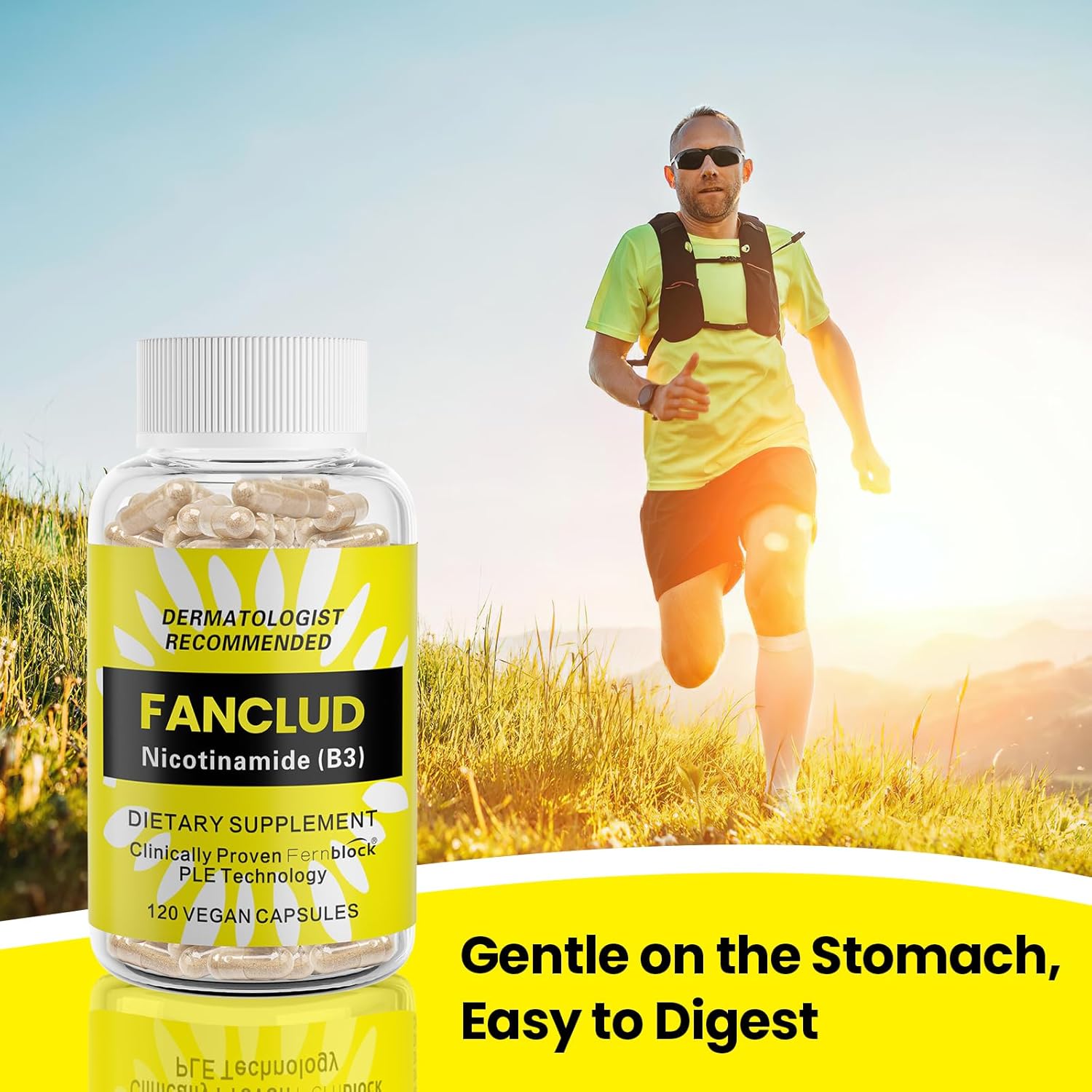 Nicotinamide Supplement B3 500 mg - 120 Capsules for Health and Wellness