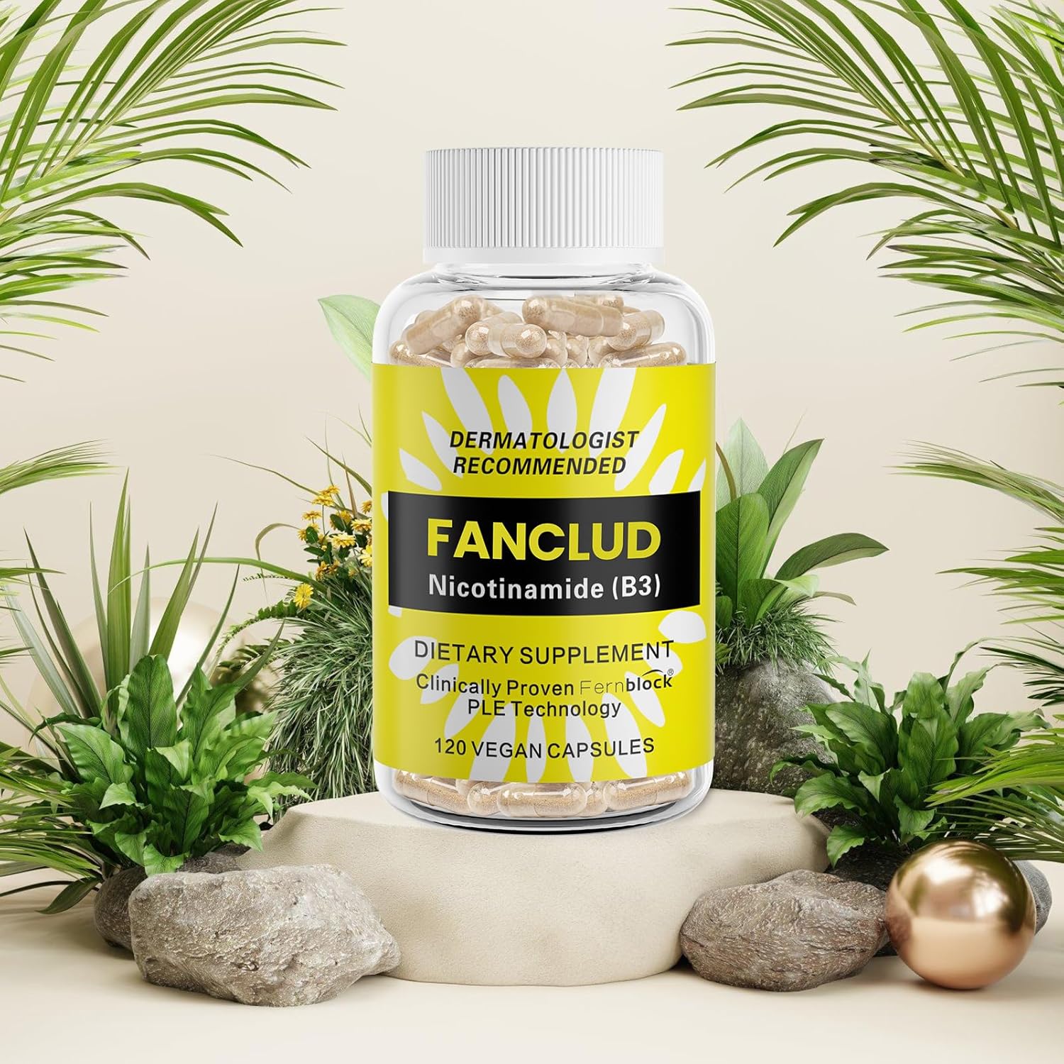 Nicotinamide Supplement B3 500 mg - 120 Capsules for Health and Wellness