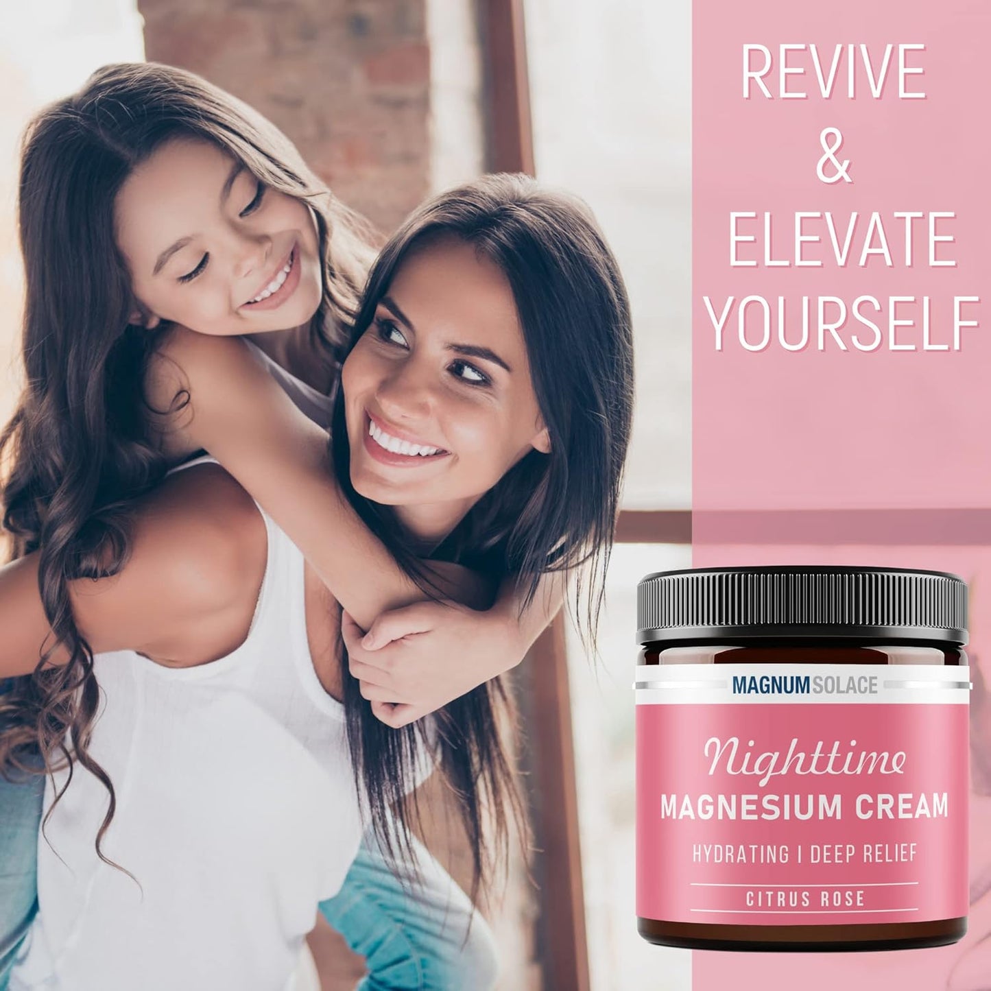 Nighttime Magnesium Lotion, Citrus Rose Scent, Topical Chloride for Muscle Relief - 4 Fl Oz - Safe for Kids - Made in USA