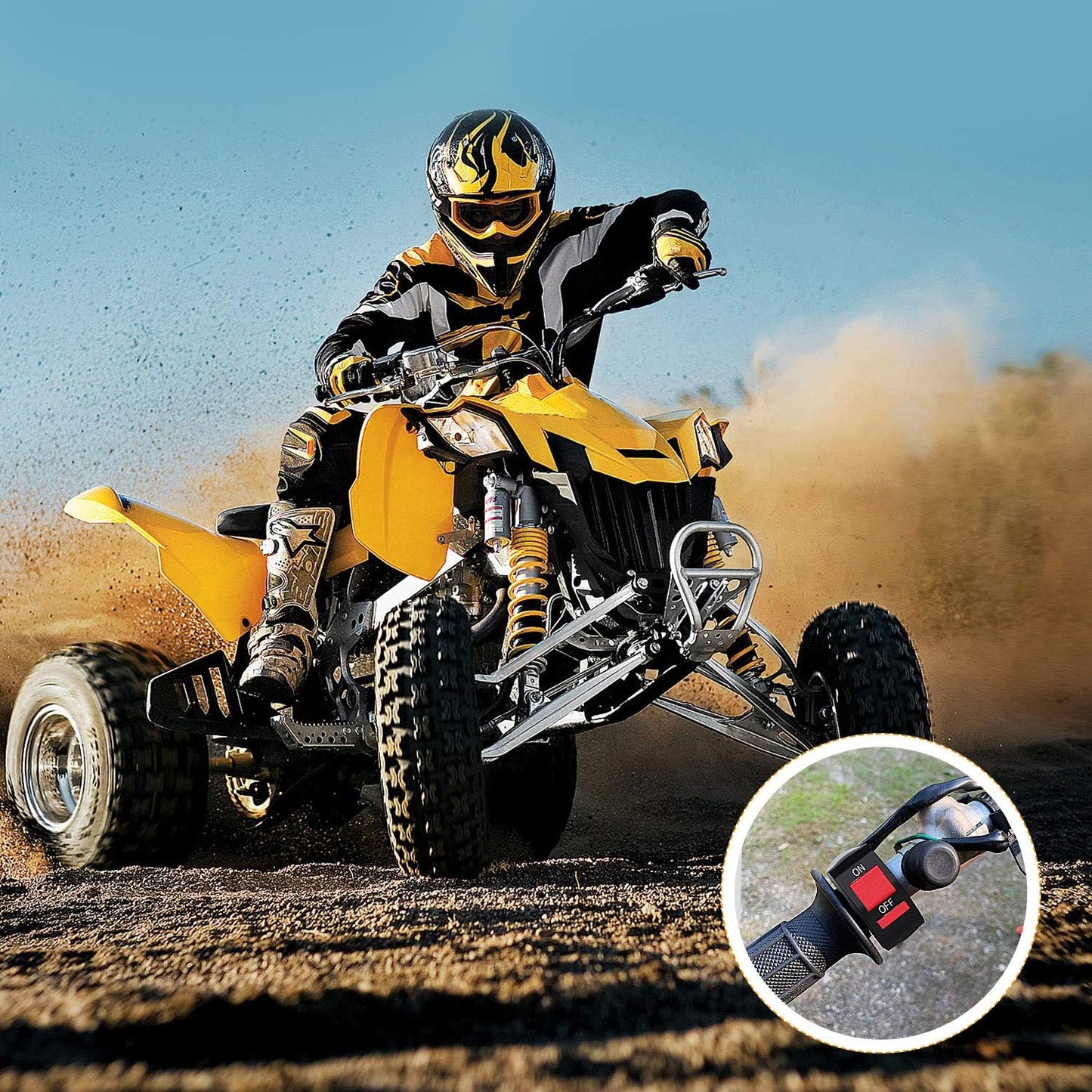 Nilight LED Light Bar Wiring Harness Kit with Handlebar Switch for Motorcycle ATV UTV Driving Lights