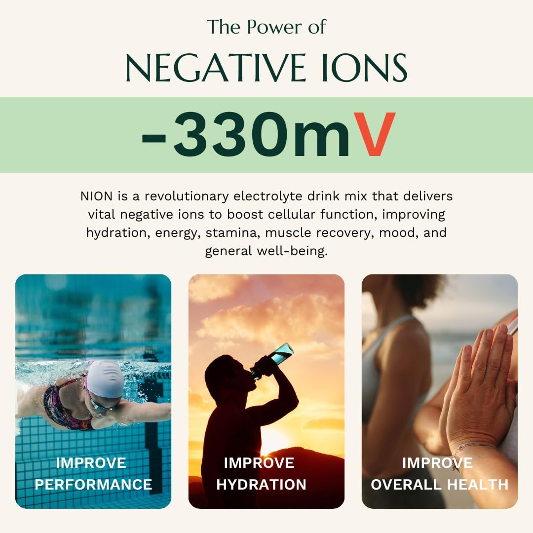 NION Electrolyte Powder Sticks - Sugar-Free Hydration Packets for Intermittent Fasting - Boost Energy and Stamina