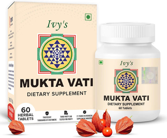 Nirogam Ivy's Mukta Vati Natural Heart Care Supplement - 60 Pills for Healthy Heart & Blood Pressure Support