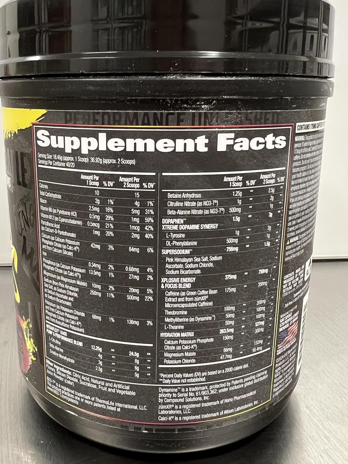 Nitraflex KAOS Berry Lemonade Pre-Workout Powder by GAT SPORT - Energizing Blend for Enhanced Performance