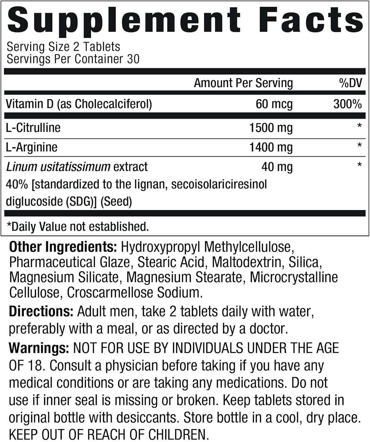 Nitric Oxide Booster for Men - Improve Blood Flow, Energy, Drive, and Stamina with Ageless Male Performance Supplement