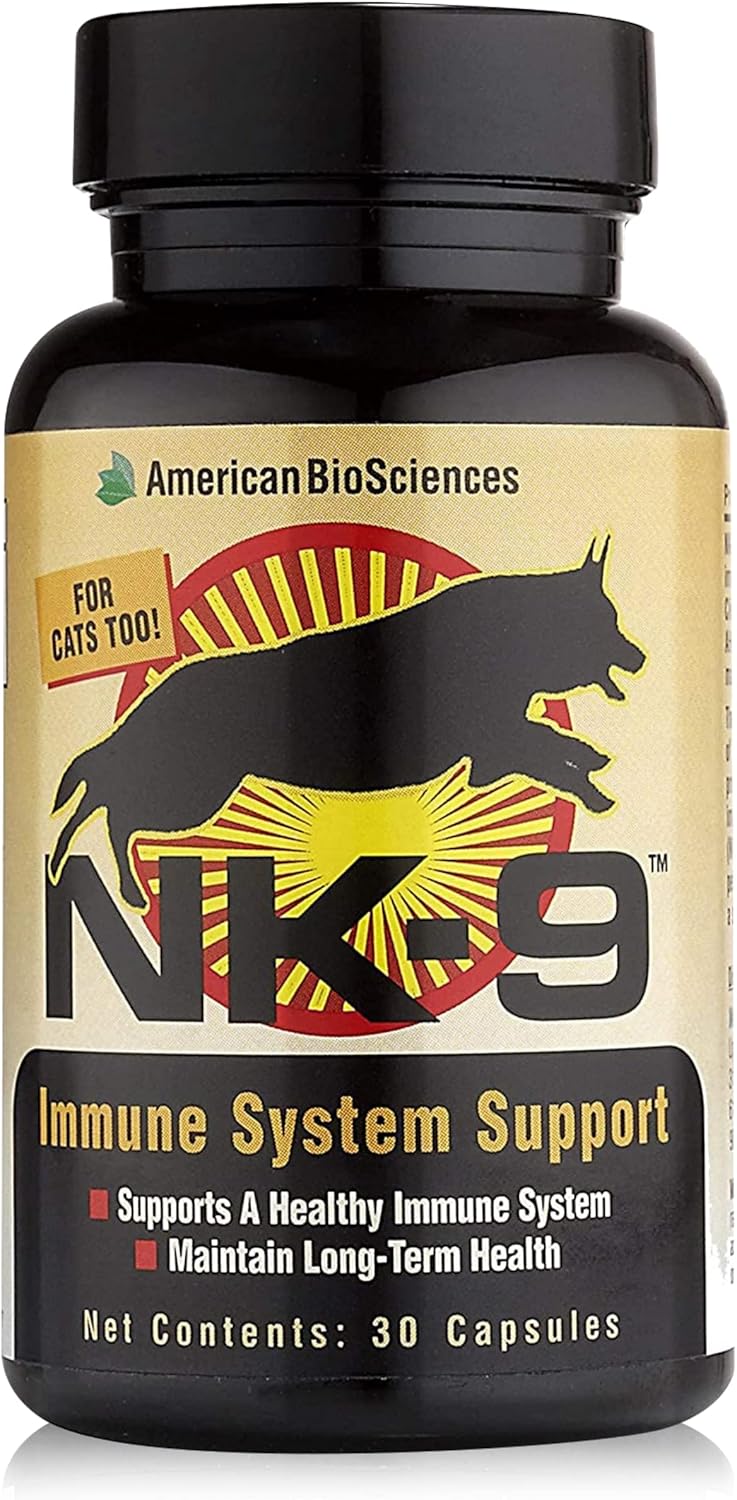 NK-9 AHCC Supplement for Dogs & Cats - Supports Pet's Immune System - 30 Capsules, 250mg - BoostGo Australia