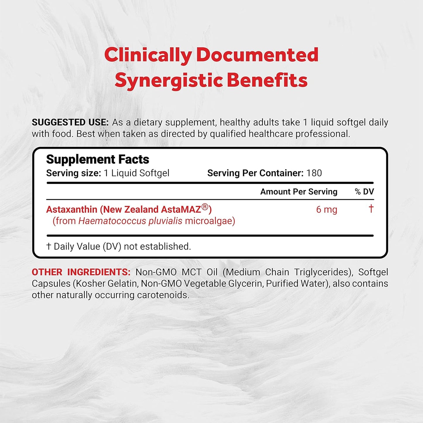Non-GMO Astaxanthin Supplements from Sustainable New Zealand Microalgae - 180 Mini-Softgels