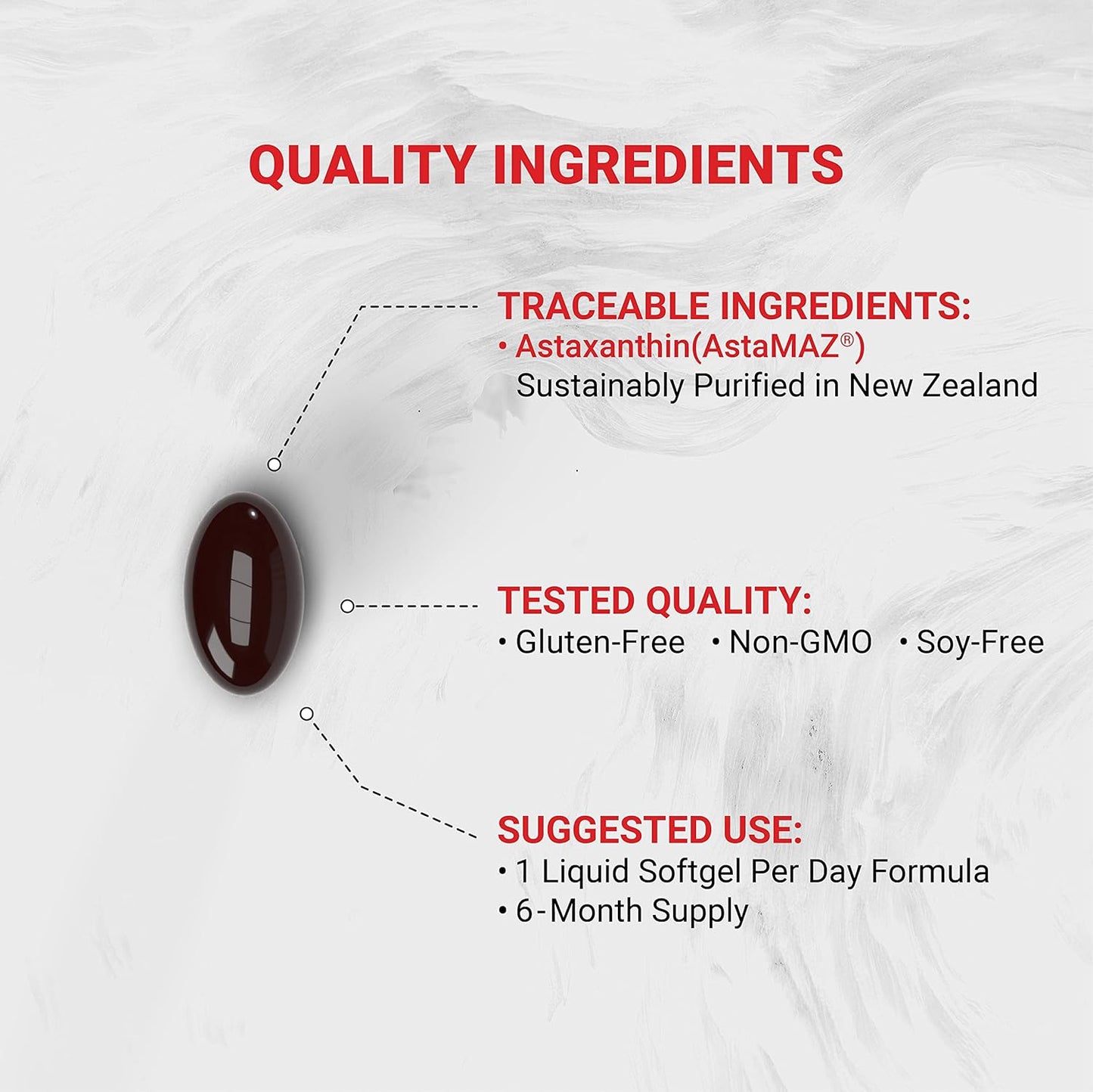 Non-GMO Astaxanthin Supplements from Sustainable New Zealand Microalgae - 180 Mini-Softgels