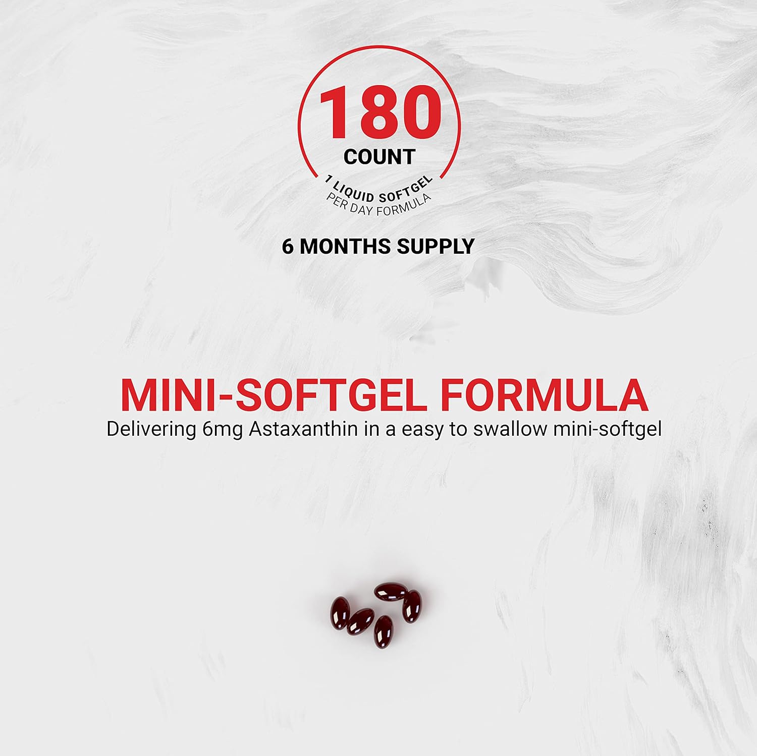 Non-GMO Astaxanthin Supplements from Sustainable New Zealand Microalgae - 180 Mini-Softgels