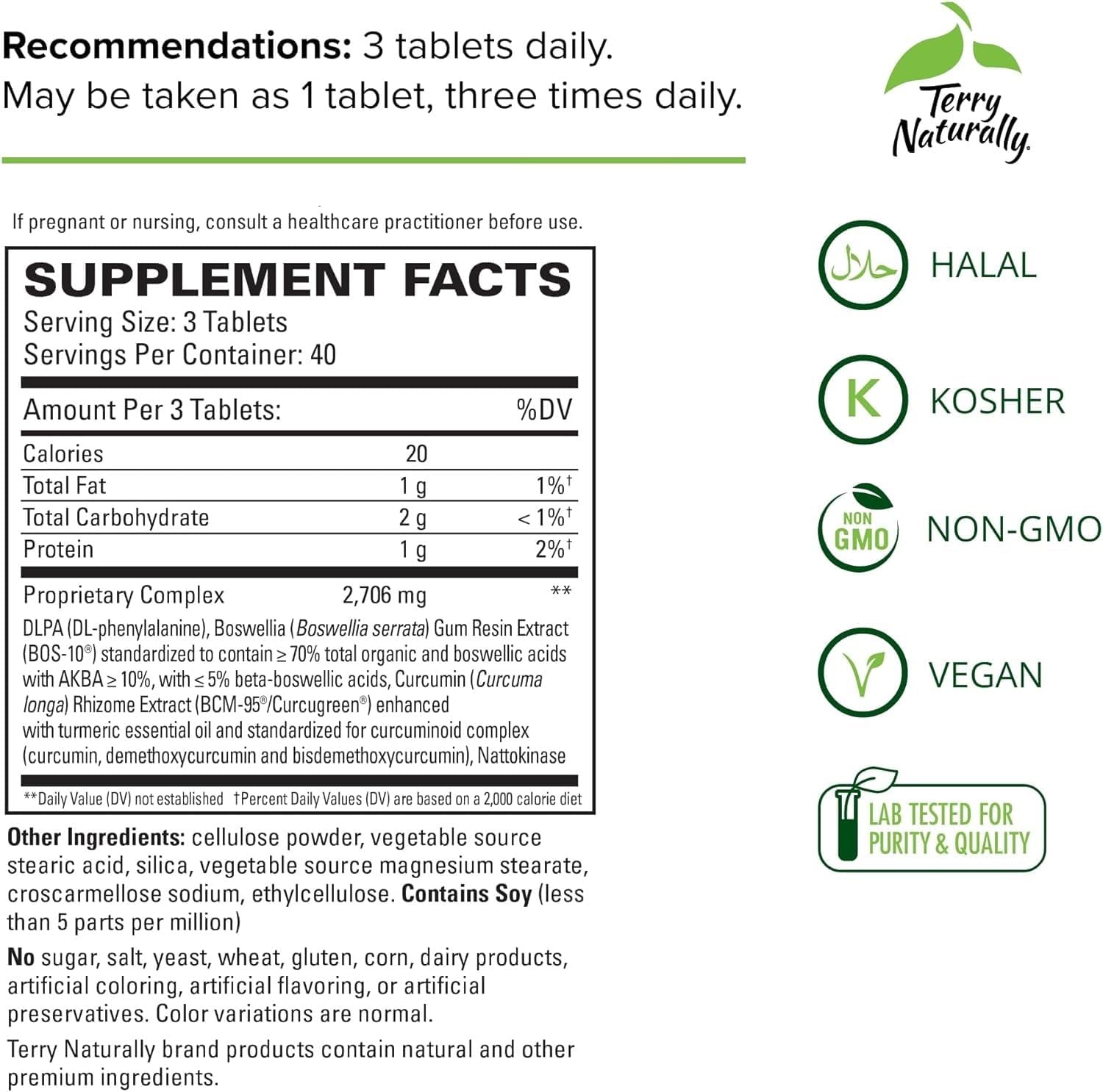 Non-GMO Curamin Extra Strength Tablets - 240 Count - Vegan Pain Relief Supplement with Curcumin, Boswellia, DLPA & Nattokinase - 80 Servings - BoostGo Australia