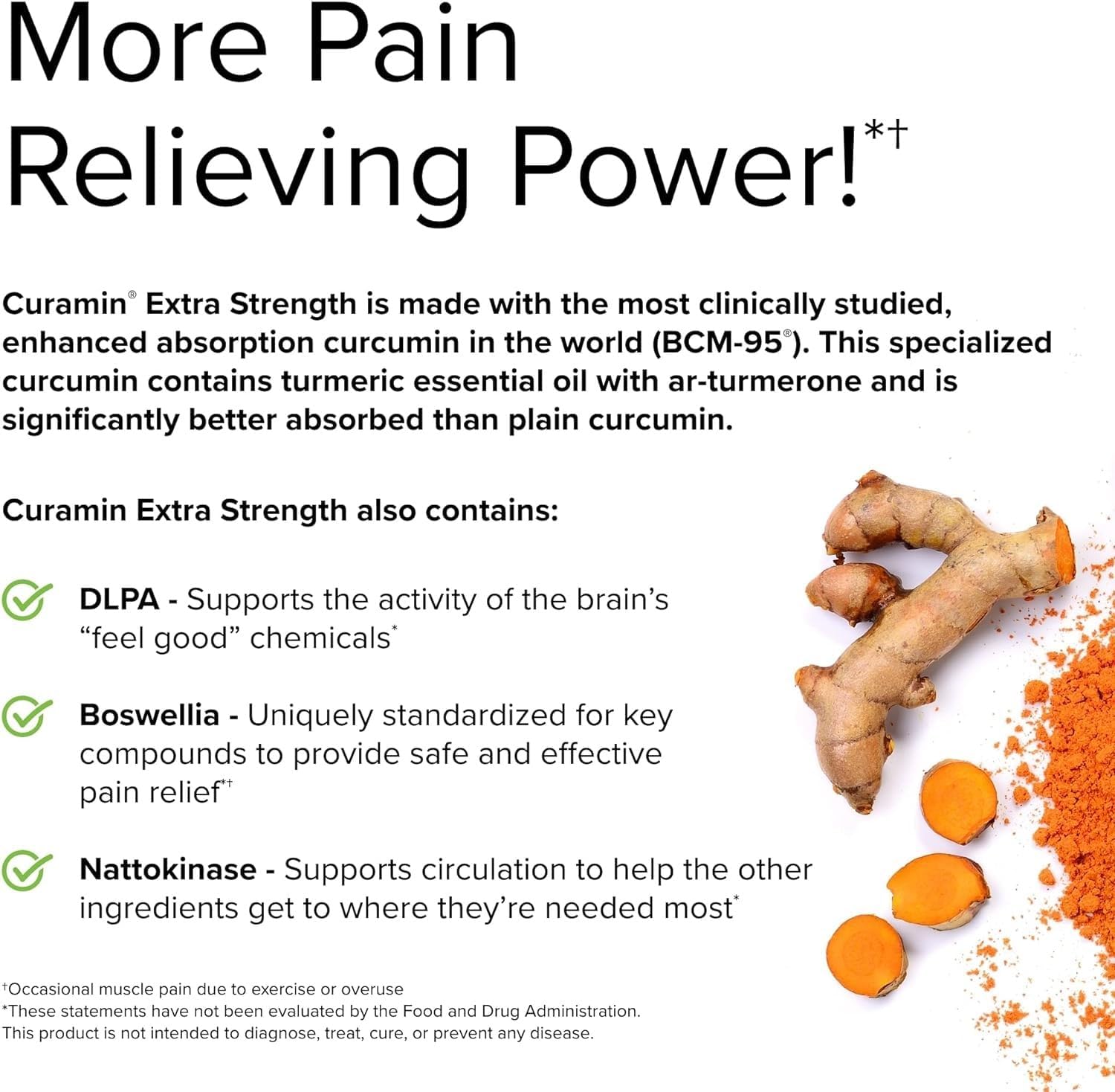 Non-GMO Curamin Extra Strength Tablets - 240 Count - Vegan Pain Relief Supplement with Curcumin, Boswellia, DLPA & Nattokinase - 80 Servings - BoostGo Australia