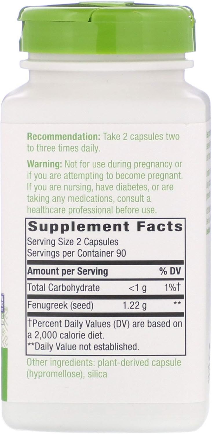 Non-GMO Fenugreek Seed Capsules, 1,220mg, TRU-ID Certified, 360 Count, Vegetarian Formula - Pack of 2