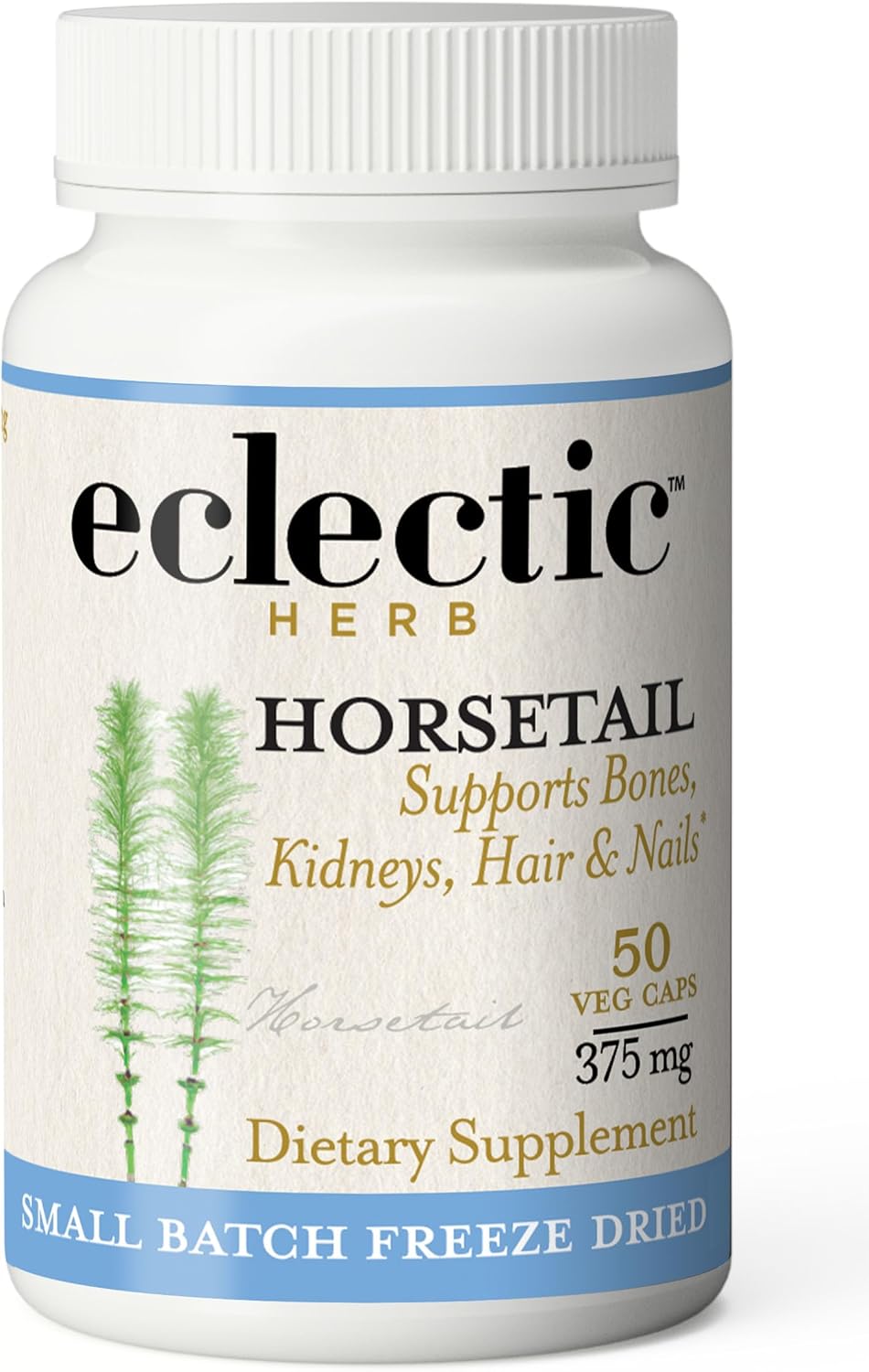Non-GMO Horsetail Supplement Capsules - 90 CT (375 mg) | Raw Fresh Freeze-Dried Formula by ECLECTIC INSTITUTE