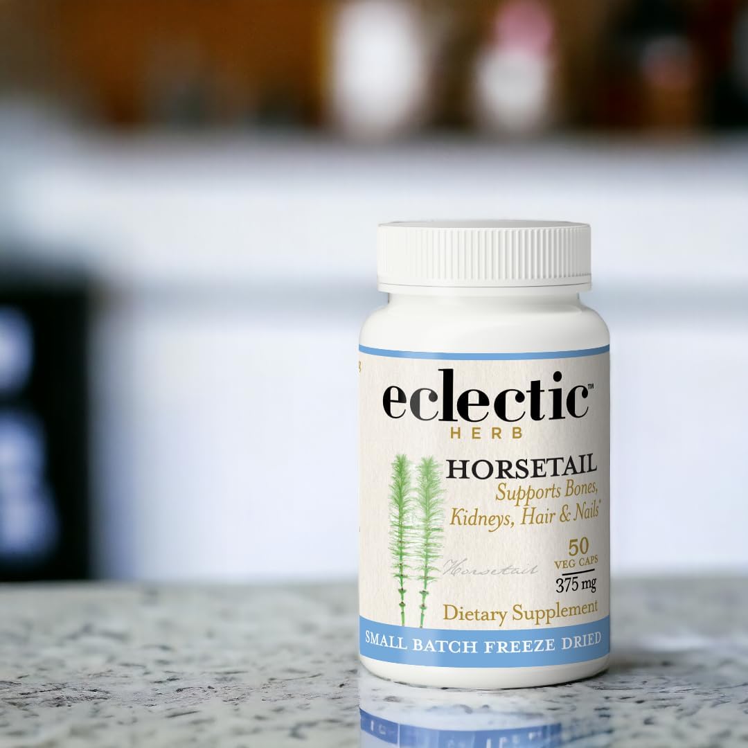 Non-GMO Horsetail Supplement Capsules - 90 CT (375 mg) | Raw Fresh Freeze-Dried Formula by ECLECTIC INSTITUTE