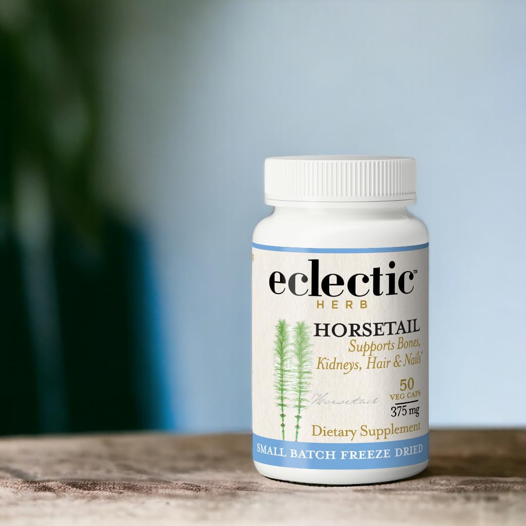 Non-GMO Horsetail Supplement Capsules - 90 CT (375 mg) | Raw Fresh Freeze-Dried Formula by ECLECTIC INSTITUTE