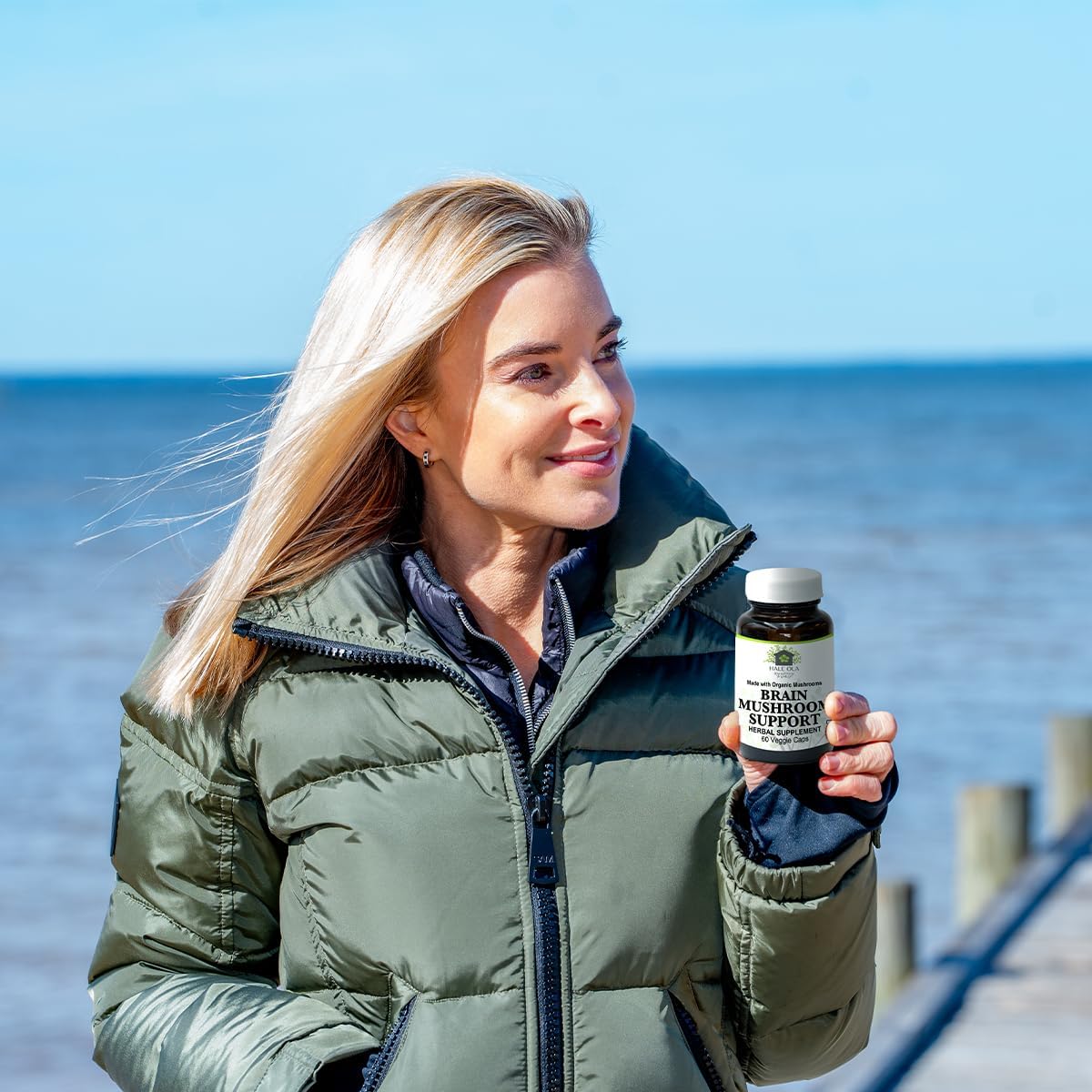 Non-GMO & Kosher Certified Brain Mushroom Supplement for Mental Clarity & Cognitive Health - Potent Blend for Energy, Focus, Memory