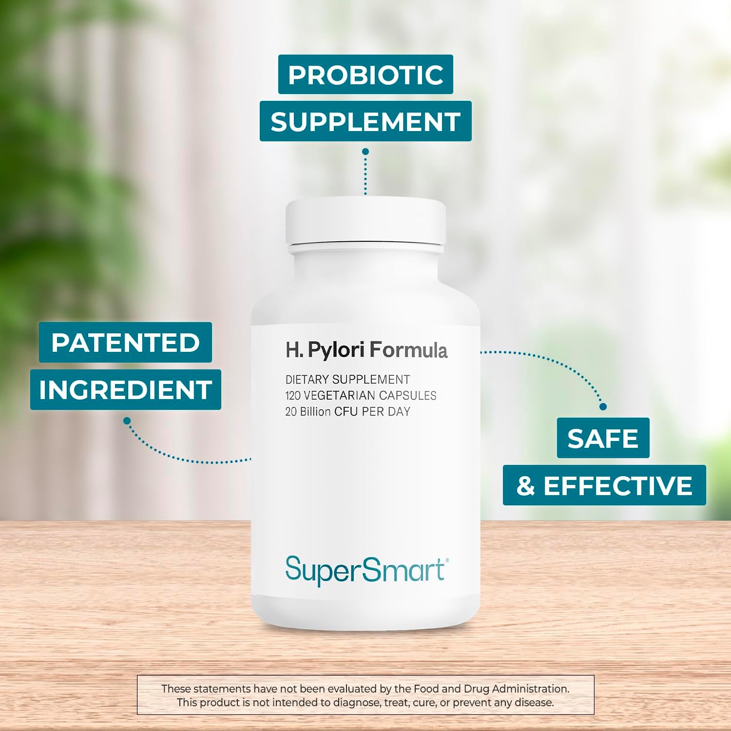 Non-GMO Probiotic L. Reuteri Bundle for H. Pylori - 60x2 & 120 Capsules - Gluten-Free Vegetarian Formula with Mastic Gum