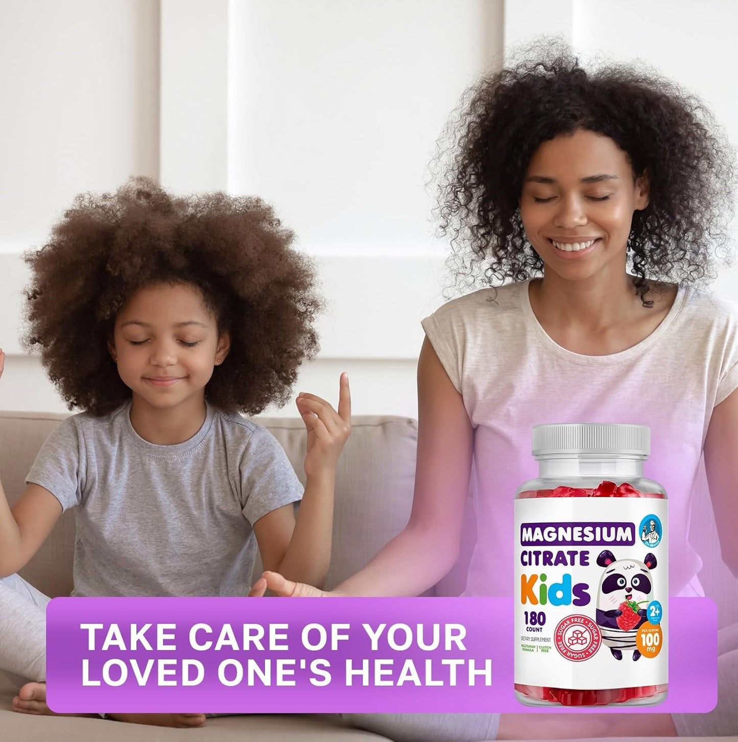 Non-GMO Raspberry Flavored Magnesium Citrate Gummies - Dr. Moritz Sugar-Free Calm Magnesium Gummies for Kids and Adults - 180 Count - BoostGo Australia