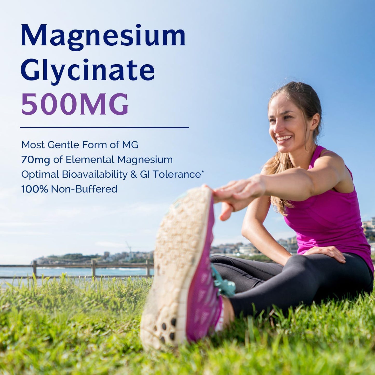 Non-GMO Women's Probiotic & Magnesium Glycinate Bundle - Gluten-Free, Dairy-Free, Soy-Free, Vegan - 120 Magnesium Capsules & 60 Probiotic Capsules