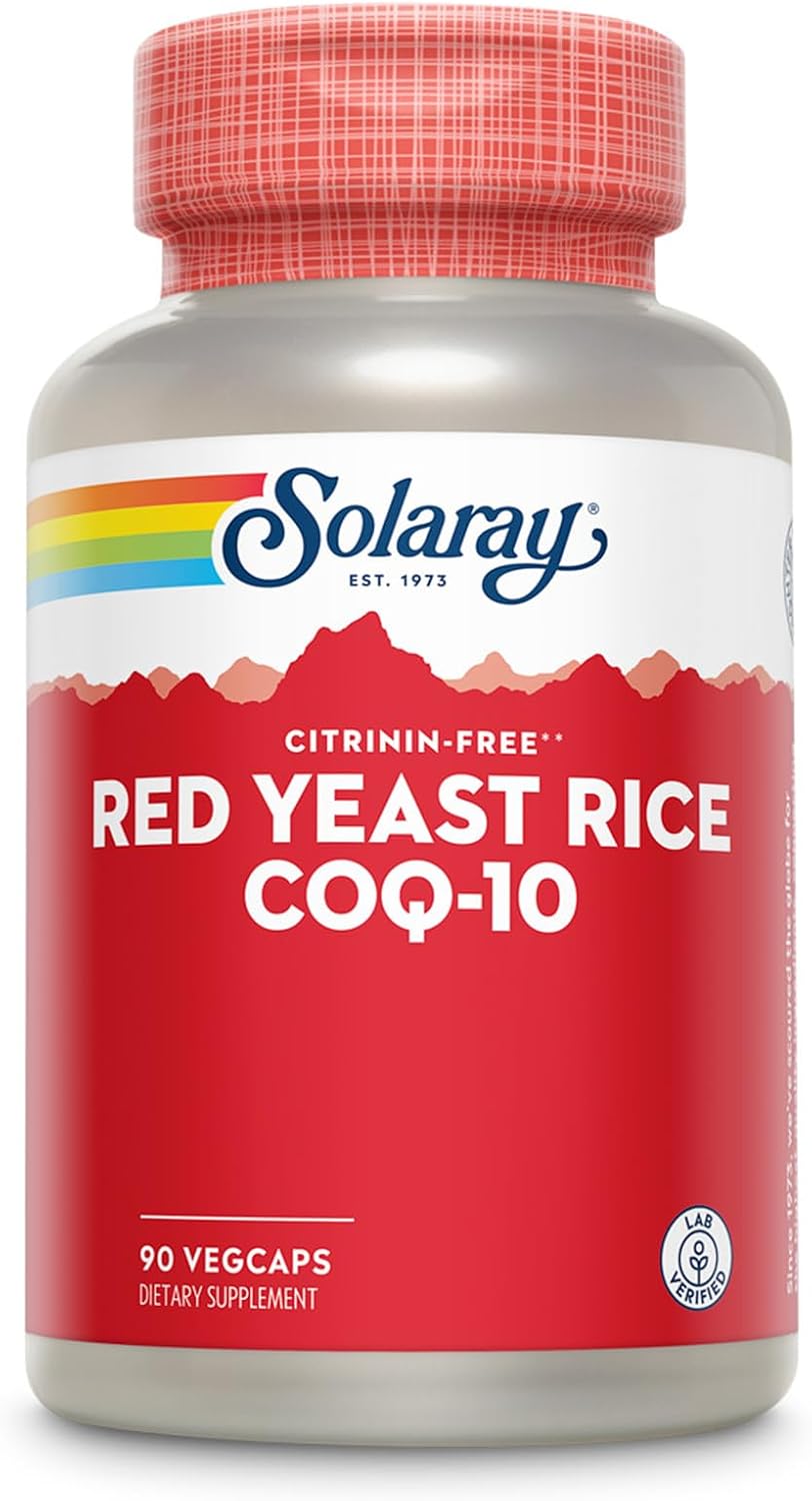 Non-Irradiated Red Yeast Rice with CoQ10 and Niacin - Citrinin Free Formula - Lab Verified - 90 VegCaps - 60-Day Guarantee