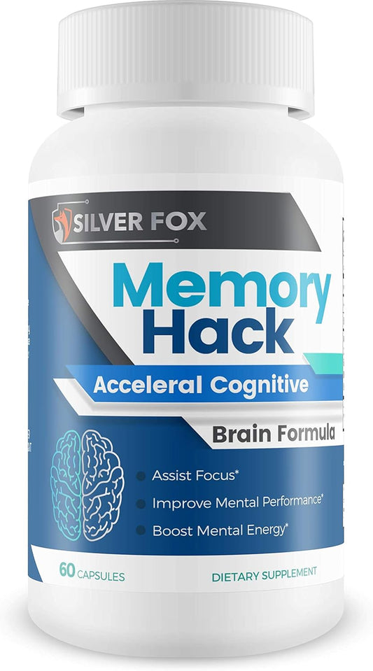 Nootropic Brain Booster with Taurine - Enhance Memory, Focus & Mental Endurance - Cognitive Brain Formula - Silver Fox Supplements