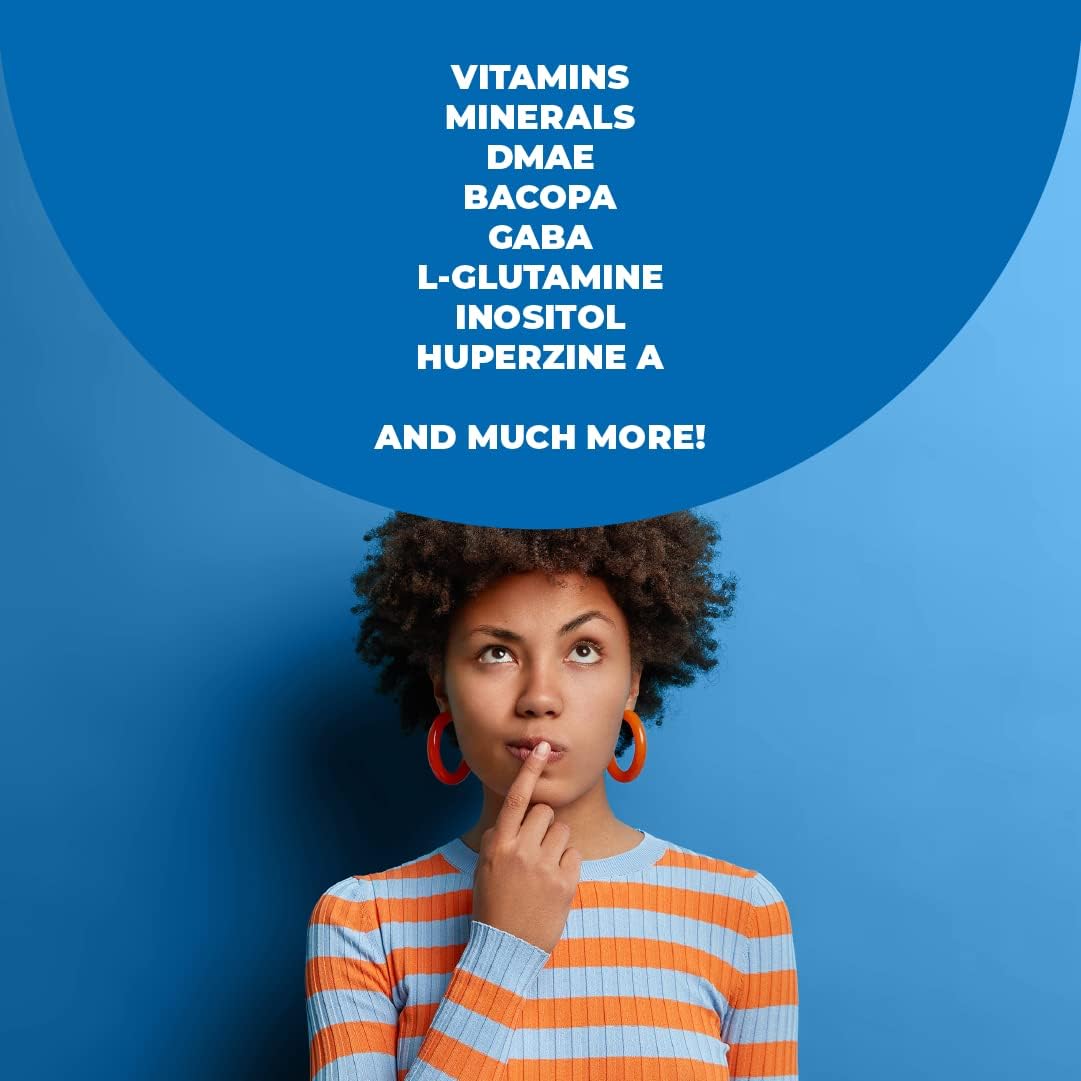 Nootropic Brain Support Supplement for Focus, Memory, and Energy - Non-GMO Brain Booster with Mood Support - 60 Capsules