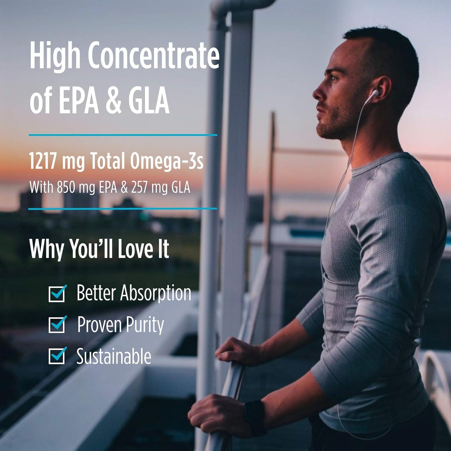 Nordic Naturals ProEPA Lemon Soft Gels - 60 Count - 1217mg Omega-3 + 257mg GLA - Heart, Neurological & Immune Support, Healthy Skin - Non-GMO - 30 Servings