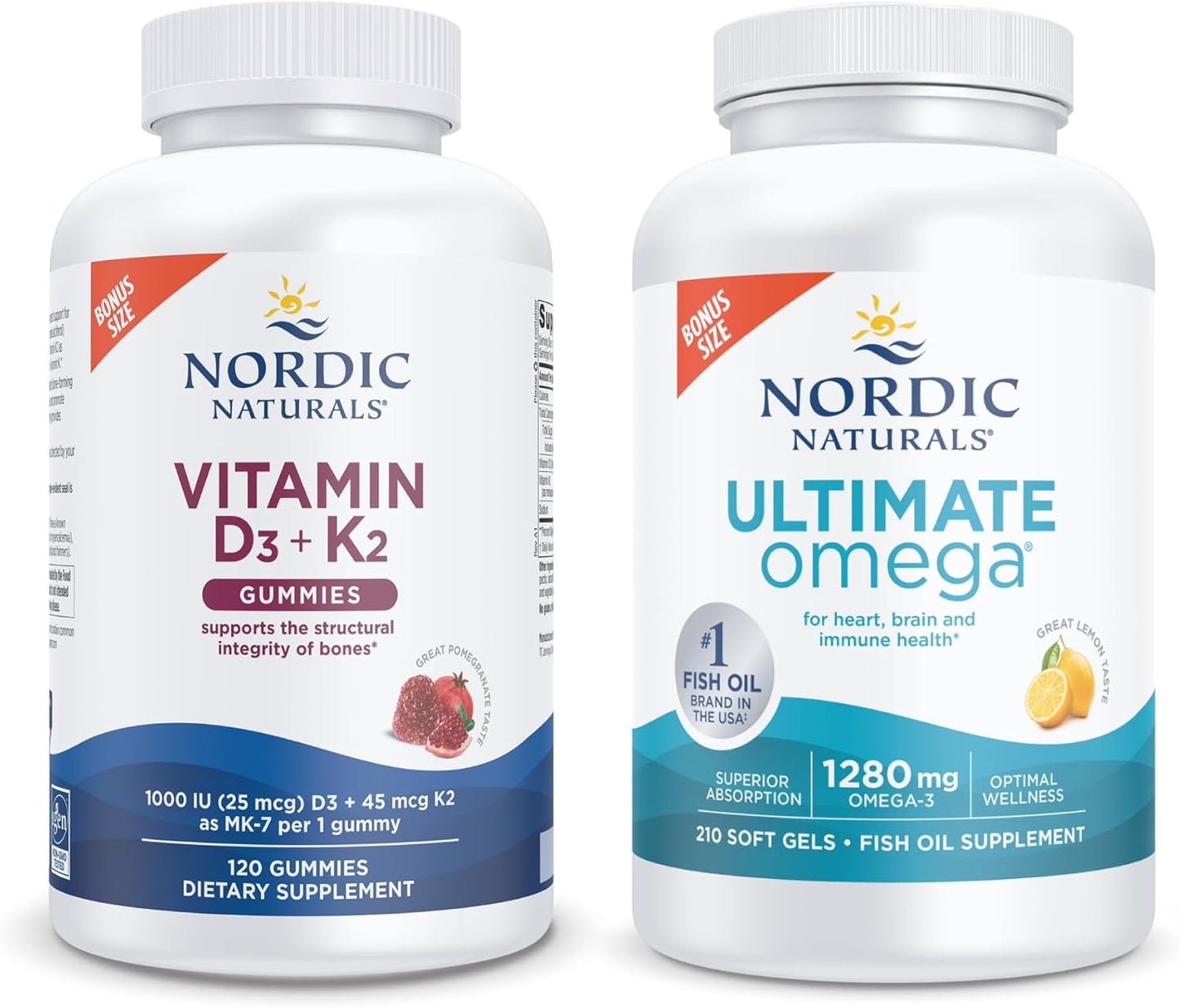 Nordic Naturals Starter Pack: Vitamin D3+K2 Gummies & Ultimate Omega Supplement