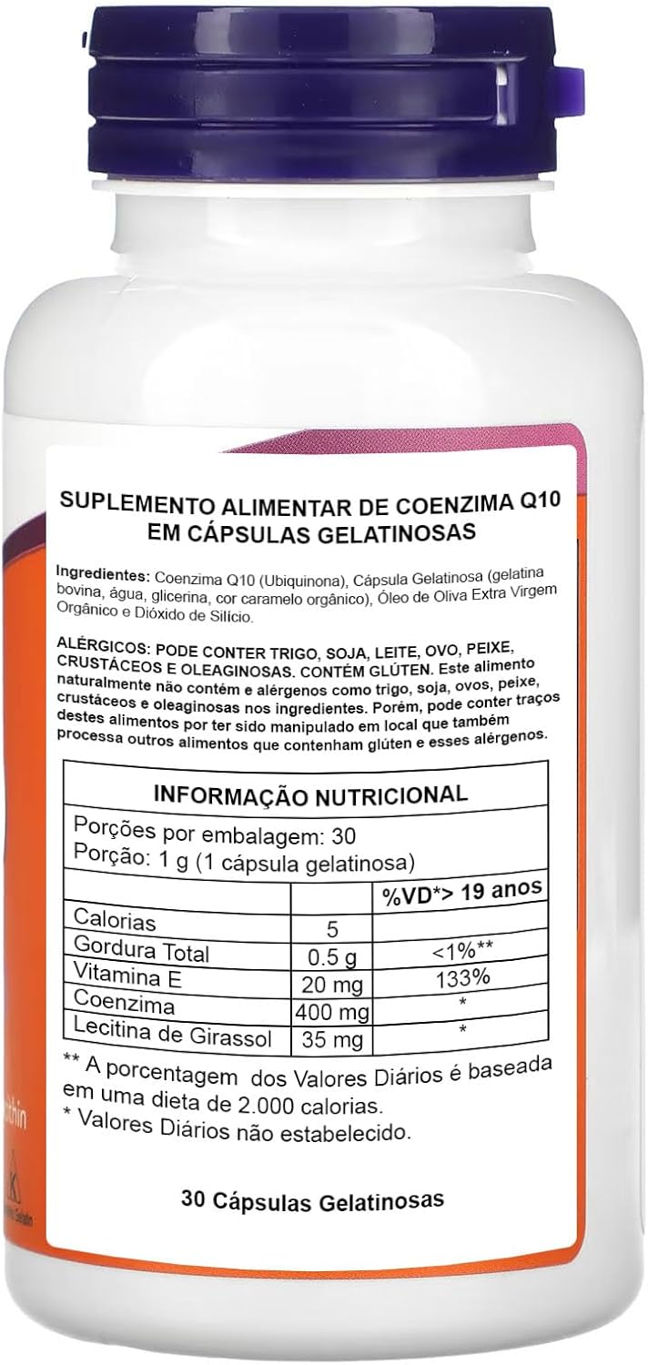 NOW Coq10 400mg Softgels - 30 Count by NOW Foods