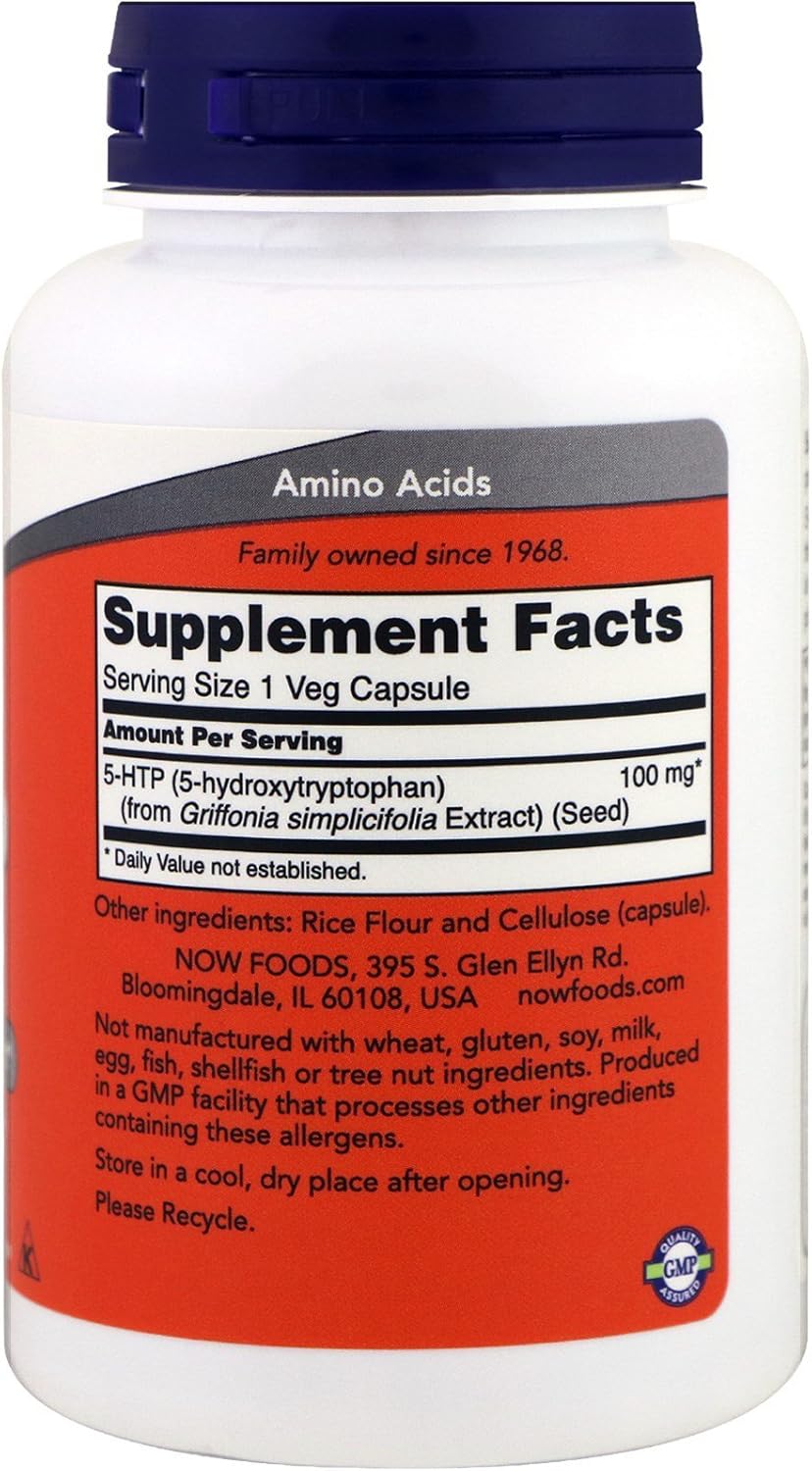 Now Foods 5-HTP Supplement for Mood Support and Stress Relief