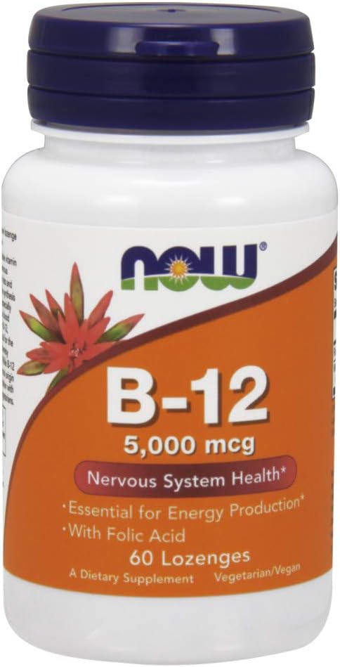 NOW Foods B-12 5,000 mcg Lozenges - 60 Count - BoostGo Australia