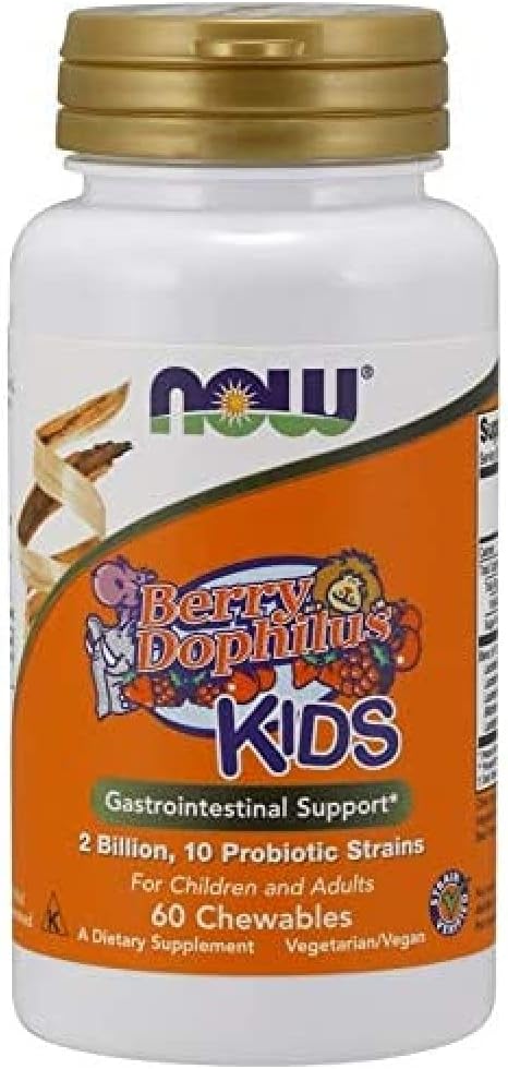 Now Foods Berry Dophilus Chewable Tablets - 60 Count Bottle