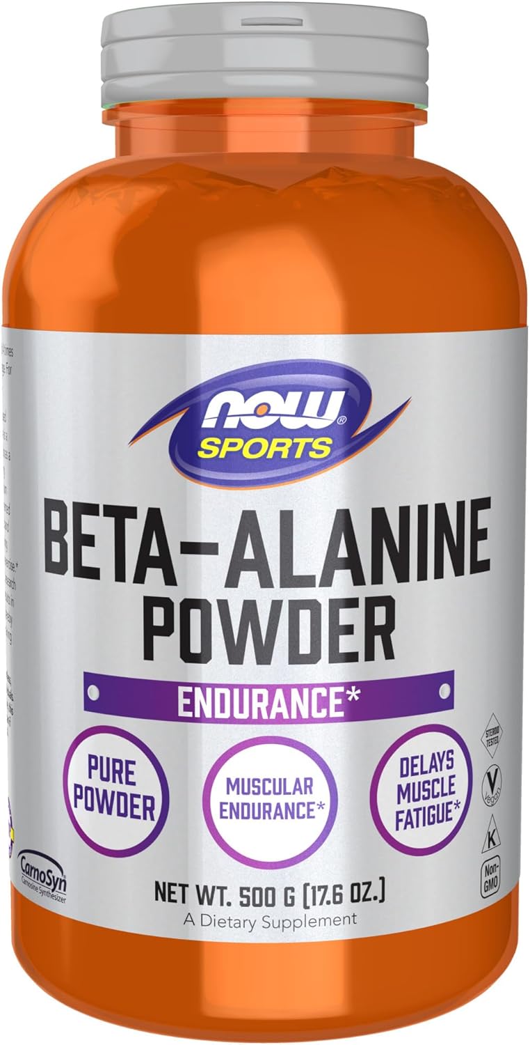 NOW Foods Beta-Alanine Pure Powder 2,000mg for Muscular Endurance - 500g