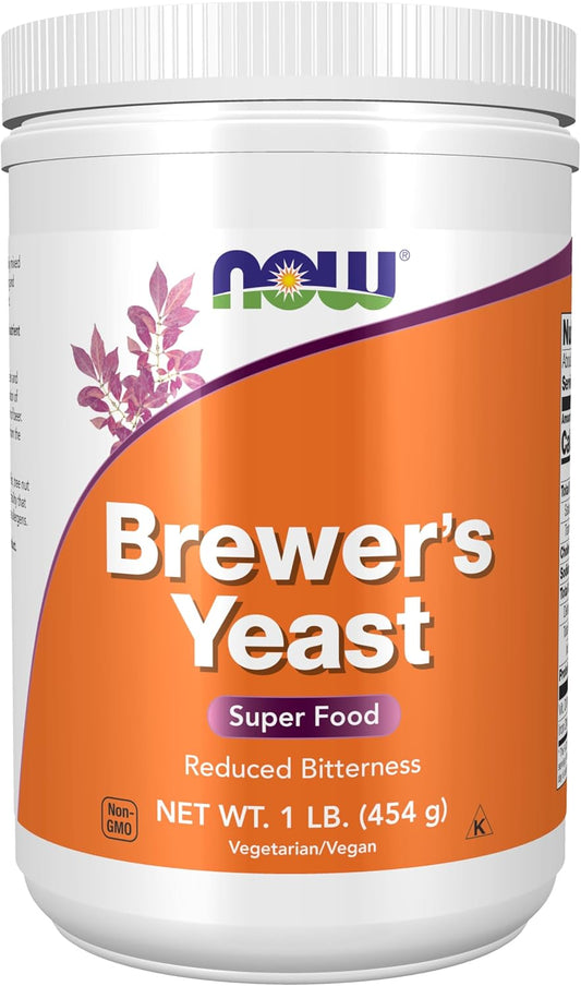NOW Foods Brewer's Yeast Powder 1lb - Rich in Protein and B-Vitamins - BoostGo Australia