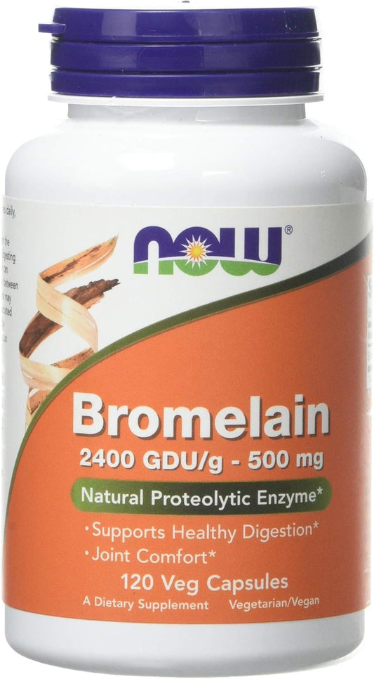 NOW Foods Bromelain Capsules - 120 Count Bottle