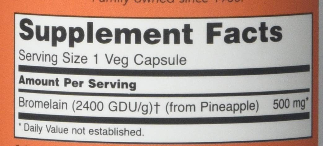NOW Foods Bromelain Capsules - 120 Count Bottle