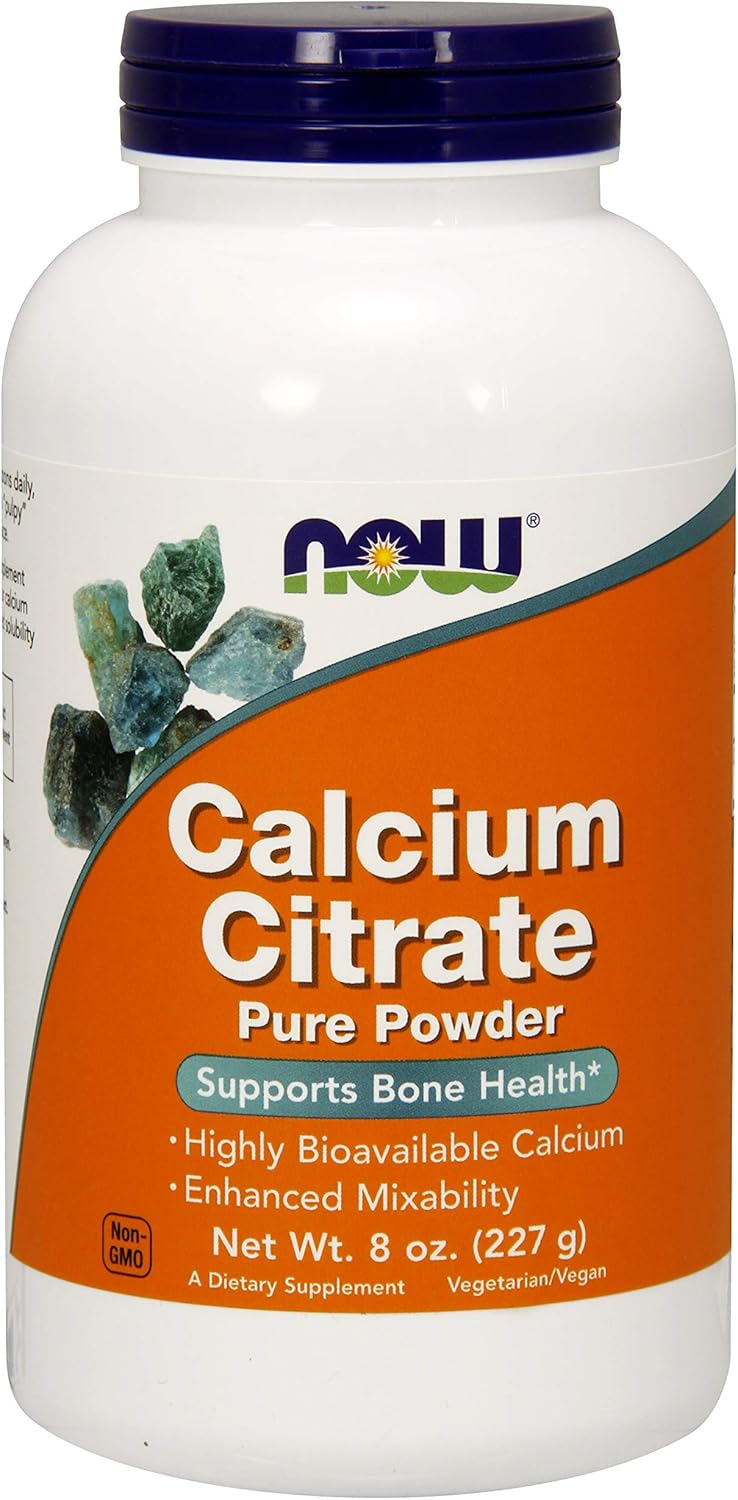Now Foods Calcium Citrate Powder - 8 oz for Bone Health & Strong Teeth